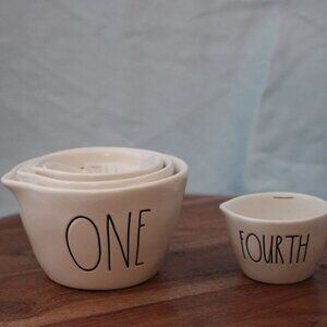 Rae Dunn White Measuring Cups Set